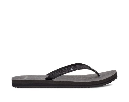 Tong Sanuk Yoga Joy Sparkle Femme - Noir LPXYJZ918